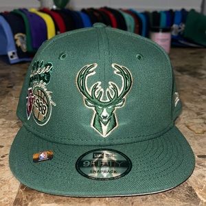 New Era Men's Milwaukee Bucks Green 9Fifty Adjustable Hat